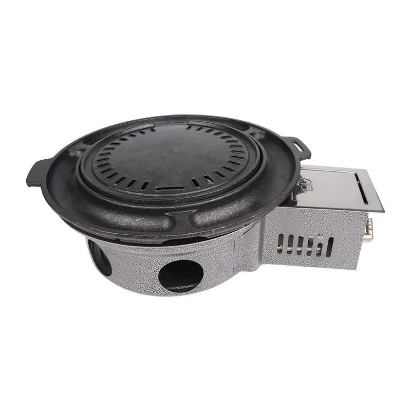 PINNOVO korean bbq gas grill hot pot gas bbq grill outdoor stainless steel for restaurant bbq grills gas table top stove