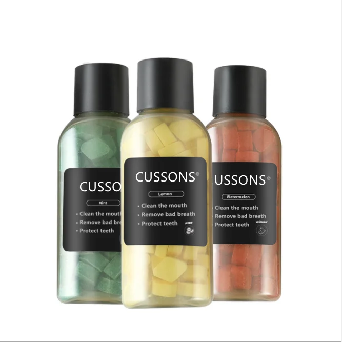 Factory price Mint various flavor oral healthy whitening OEM toothpaste tablets flouride private label