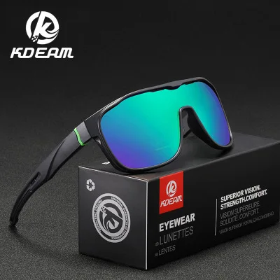 Солнцезащитные очки KDEAM поляризационные для спорта на открытом воздухе, ветрозащитные очки со сменными дужками, солнцезащитные очки с логотипом клиента, 139