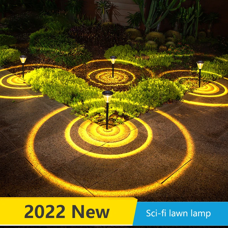 Solar Lamp Outdoor LED RGB Solar Powered Garden Lights  Waterproof Lawn Lantern Light Landscape Lighting for Patio Yard Decor