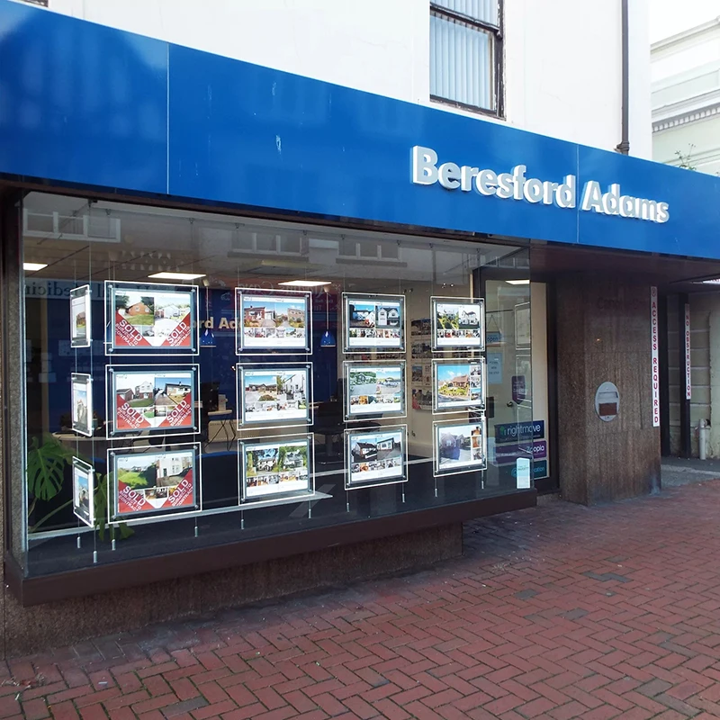 Backlit Led Photo Frame Led Window Display Illuminated Acrylic Panel Crystal Slim Light Box For Real Estate Agent