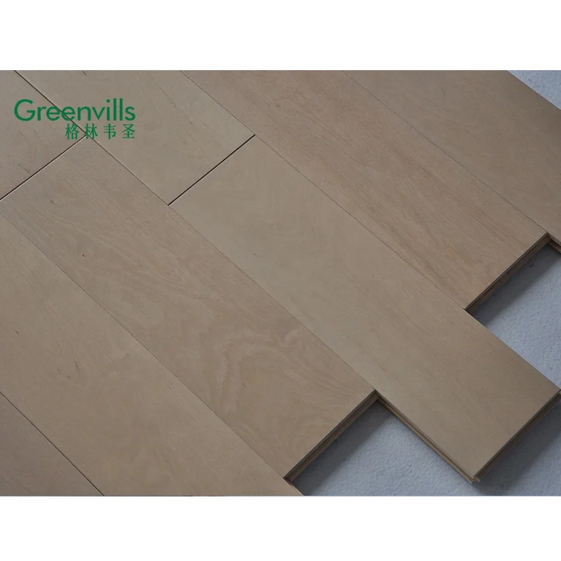Hardwood birch 100%real wood solid flooring/engineered parquet floor for residence