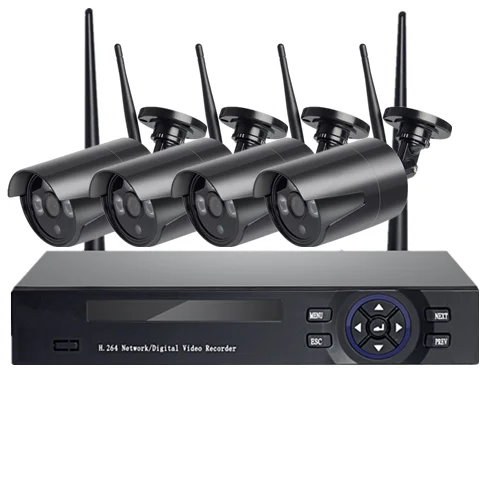 OEM CE Rosh H.265 1080P 2MP 4-канальный монитор видеонаблюдения onvif беспроводная wifi камера комплект CCTV системы с NVR