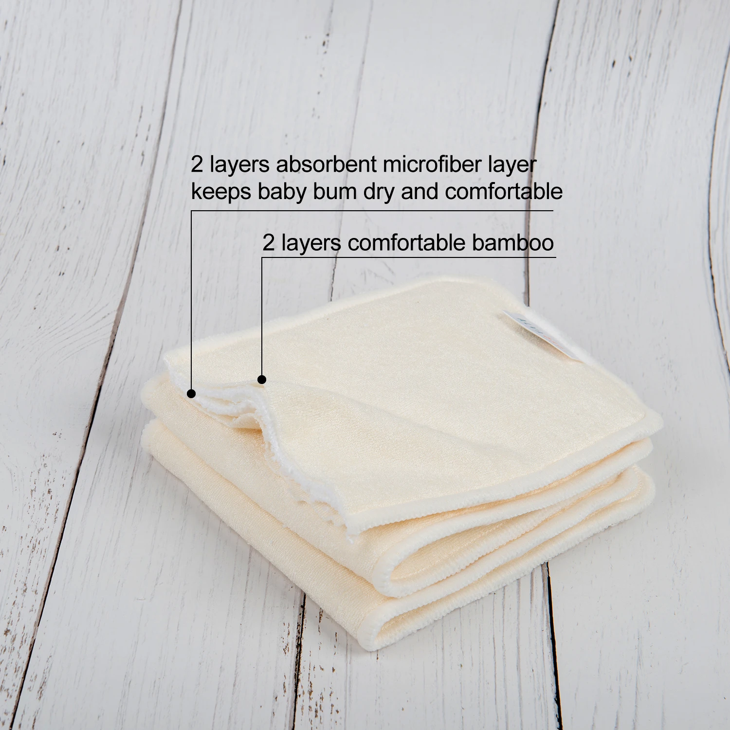 ALVABABY Washable Reusable 5 layer  bamboo  Insert Bamboo Product Bamboo Fabric In Stock