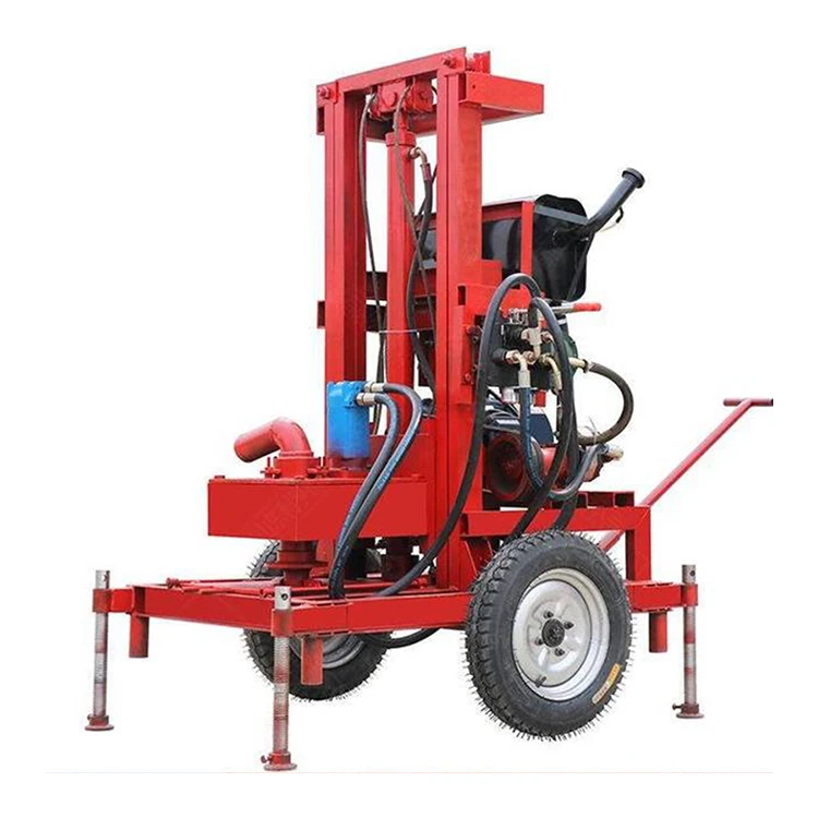 120 meters ground borehole water well drilling machine  Hydraulic crawler type borehole water well drilling