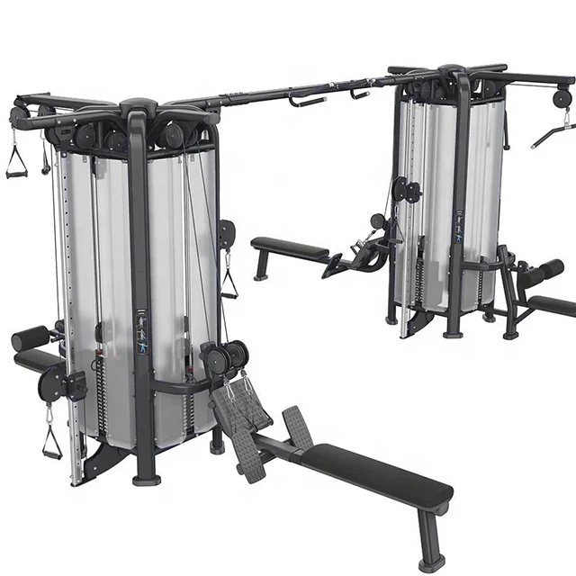 Multi Functional Home Gym Equipment Machine 4 Station  Multi Jungle 8 Function Station Gym Stack