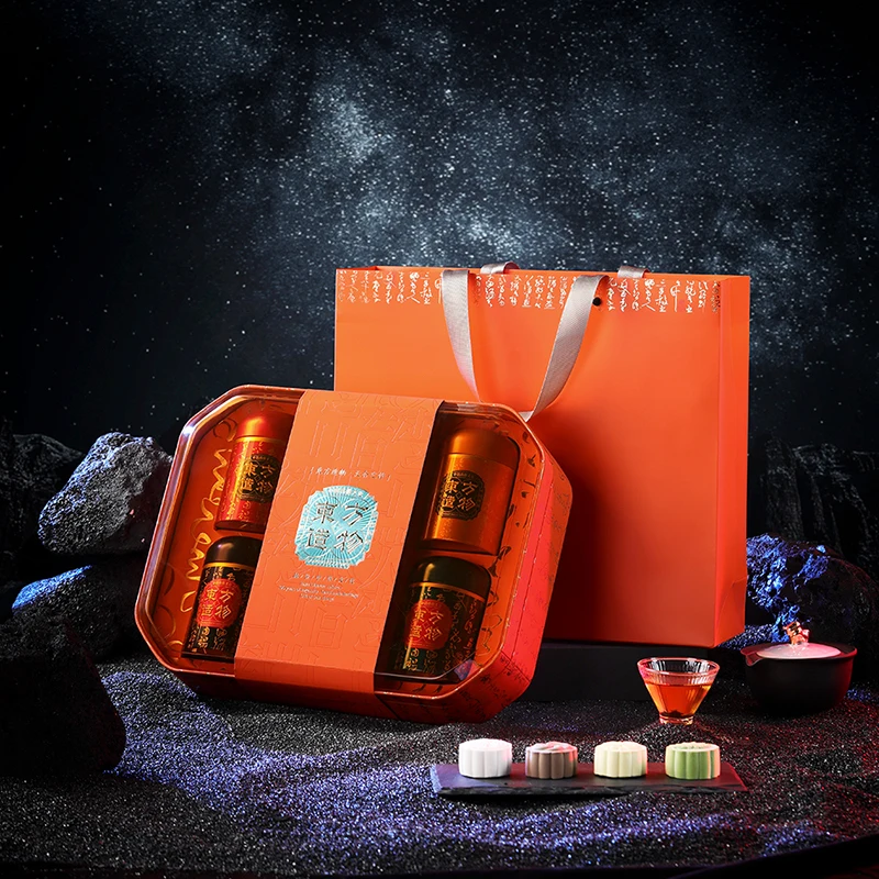 Chinese suppliers Custom Design Logo Printing box Octagonal Paper insert Moon cake Gift Packaging Box  party gift