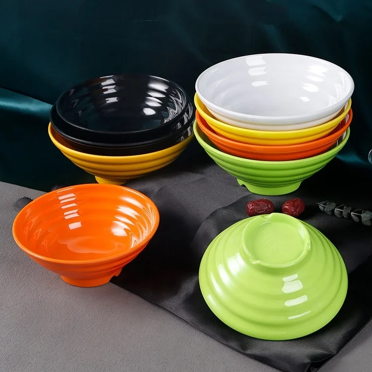 7-9 Inch  32-42 oz Restaurant Large Colour  Melamine Soup Noodle Ramen Pasta Bowl