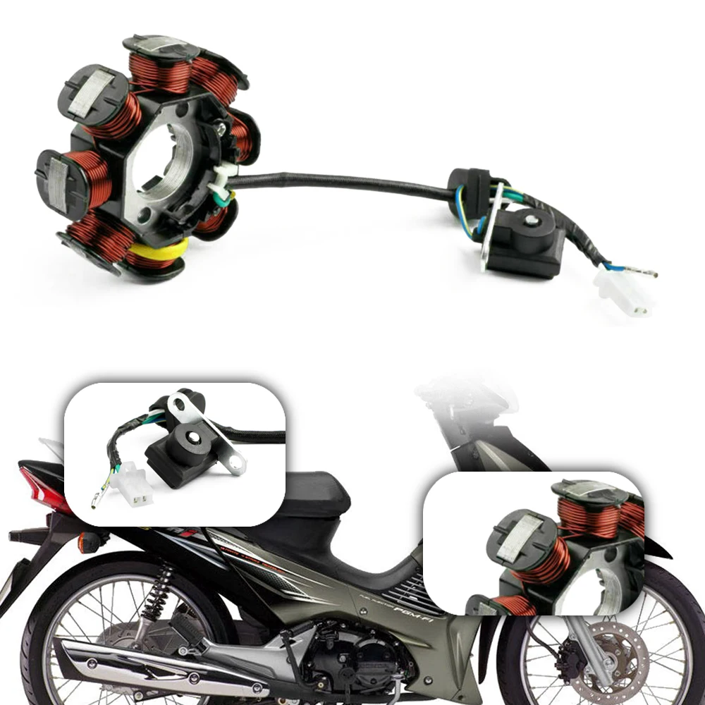 High Quality motorcycle Magneto Generator Stator For Honda ANF125 2003-2007 Fits Honda ANF125T Innova 2005-2006