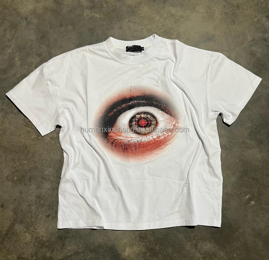 Manufacturer man oversize 100% cotton short sleeve boxy cropped round neck t shirt custom graphic vintage t shirt men