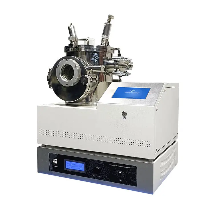 Lab dual targets quartz chamber 10-4Pa vacuum magnetron sputtering coater preparation Aluminum oxide film