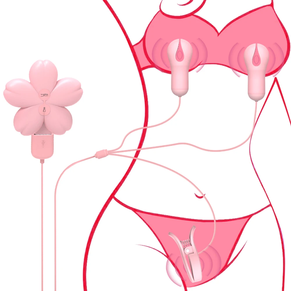 Hot Selling Women Breast Clamp And Clitoral Sucking Two In One Massage Vibrator Masturbation Stimulate Adult Sex Toys For Female