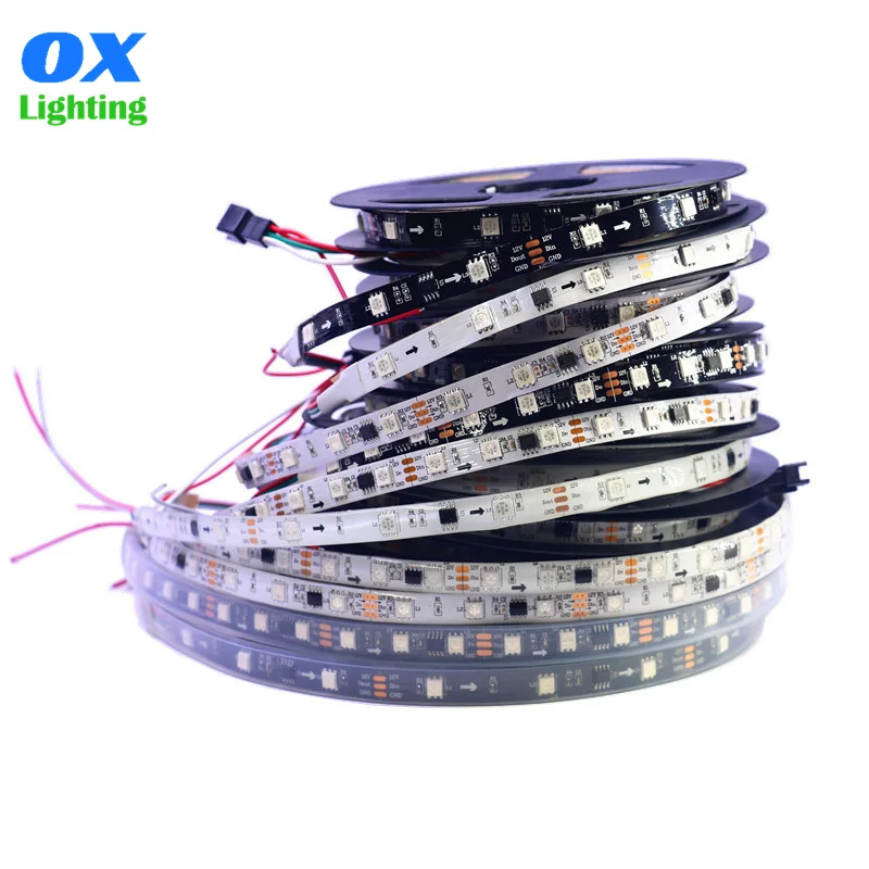 WS2811 Светодиодная лента Rgb Светодиодная лента WS2811 последовательный для бега адресуемый Rgb Dream Color 12 В WS2811 лента ленты рулоны