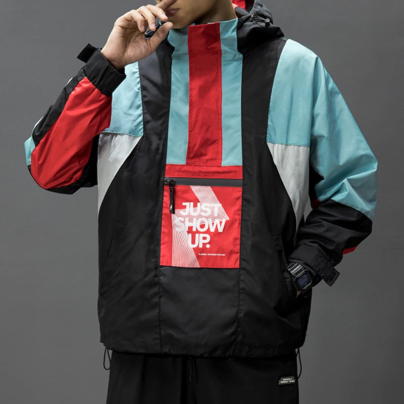 Изготовленный На Заказ 2021 в стиле «хип-хоп» в европейском стиле мужские популярные логотип с капюшоном и защитой от ветра куртка