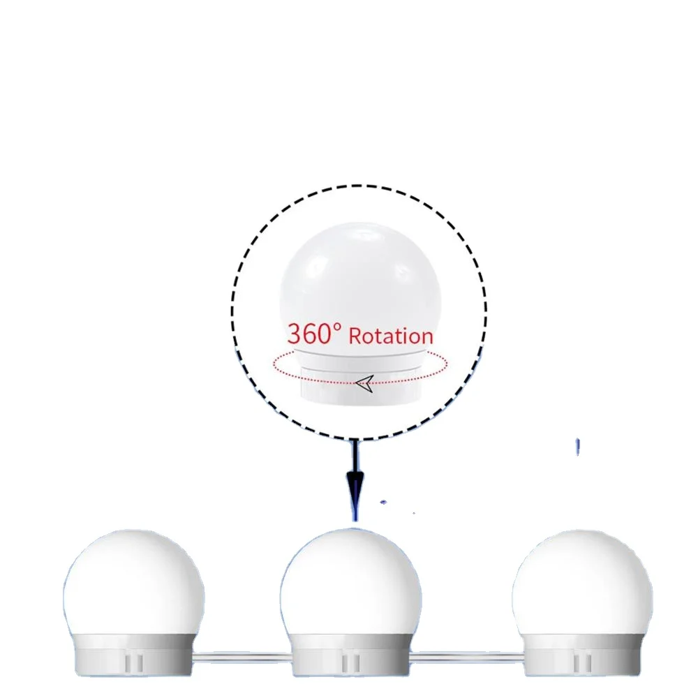 10 bulbs or 14 bublbs makeup mirror light led 360 Rotation Skrinking Wire DIY Hollywood Style LED vantiy mirror lights