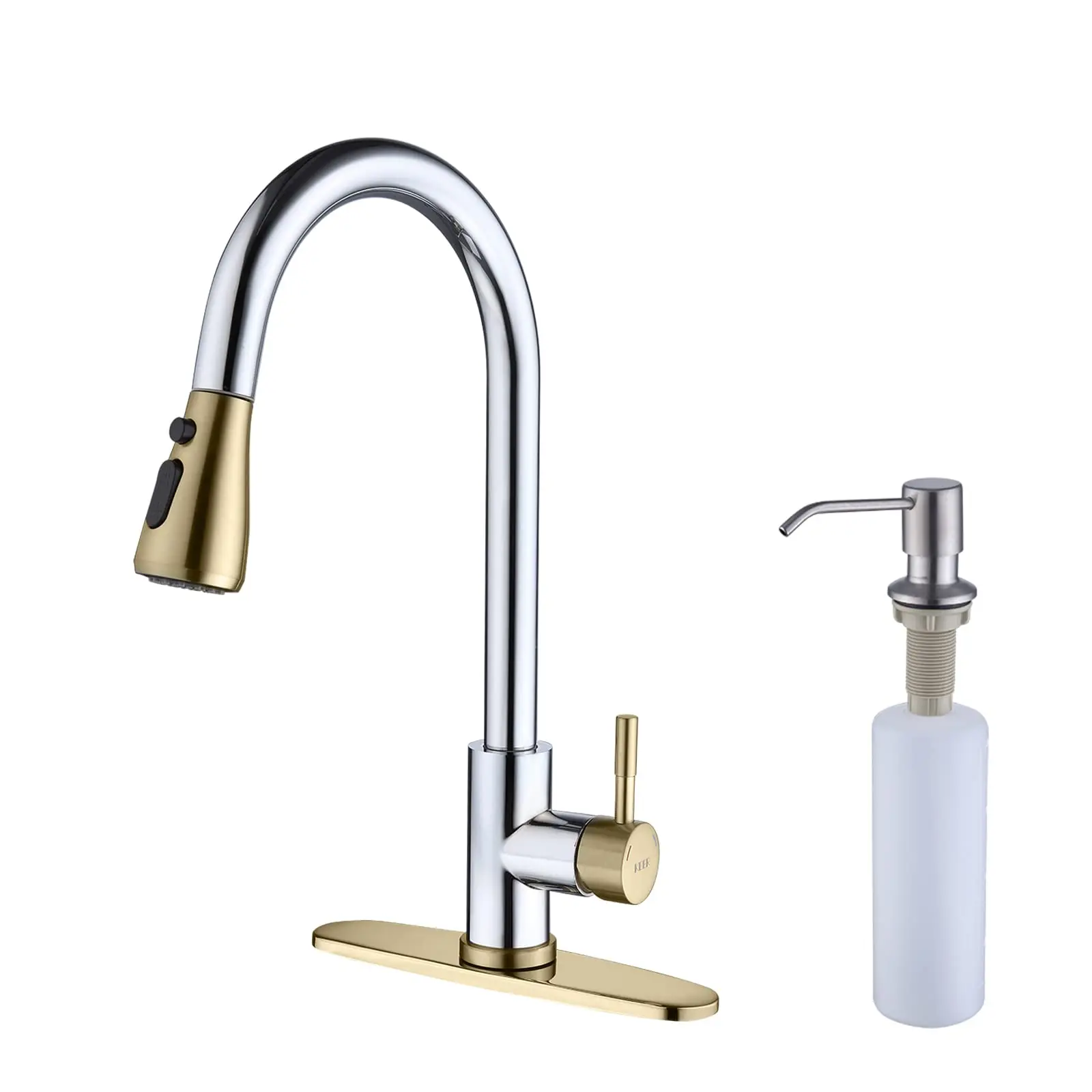 Touchless Kitchen Faucet with Pull Down Sprayer, Motion Sensor Kitchen Faucet with Kitchen Soap Dispenser, Single Kitchen Faucet