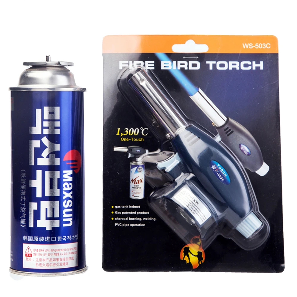 Auto Ignition Outdoor Camping White Mini Micro Butane Gas automatic Torch Lighter WS-503C