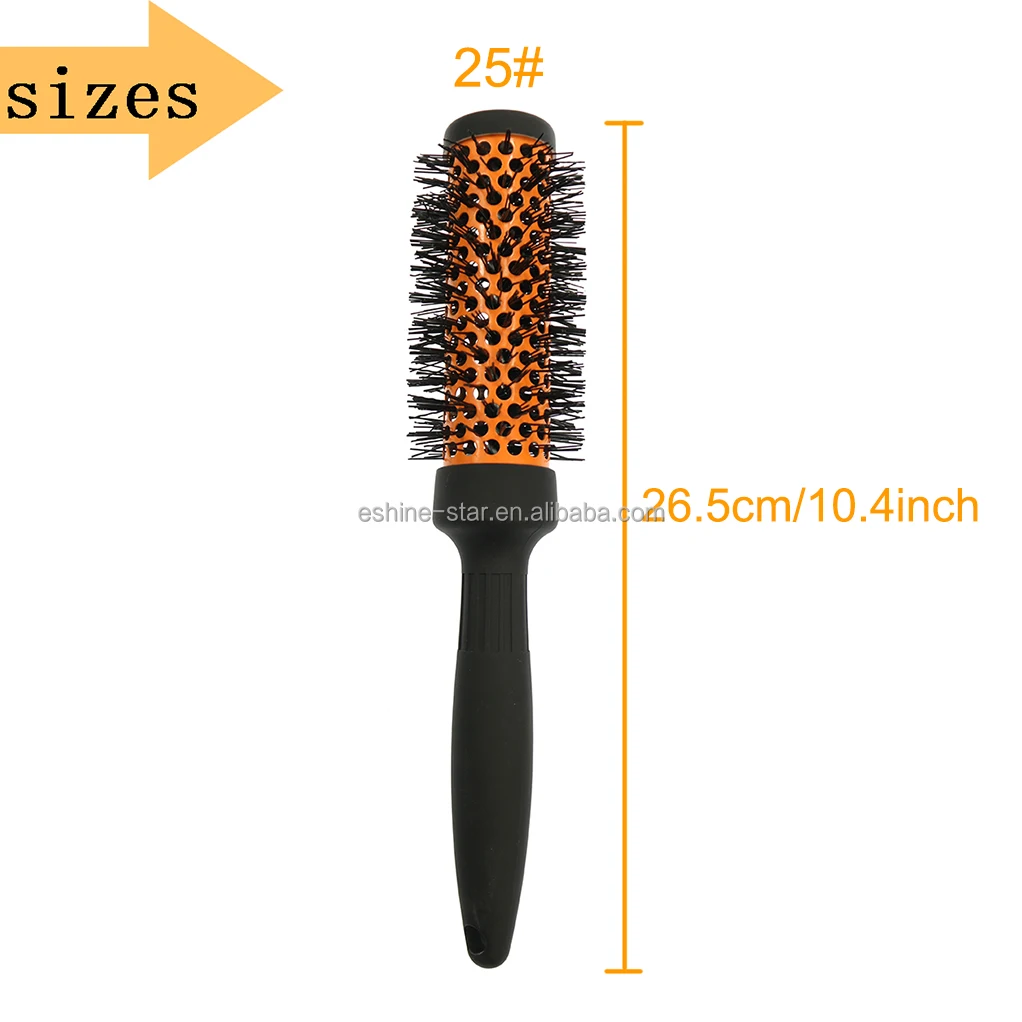 Professional Nano Thermal Ceramic Round Barrel Heat-Resistant Round Hair Brush