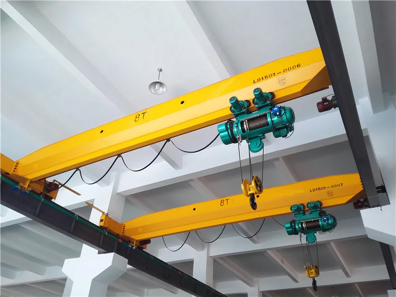 Workshop Warehouse Single Beam 10 ton Lifting Weight Overhead Bridge Crane