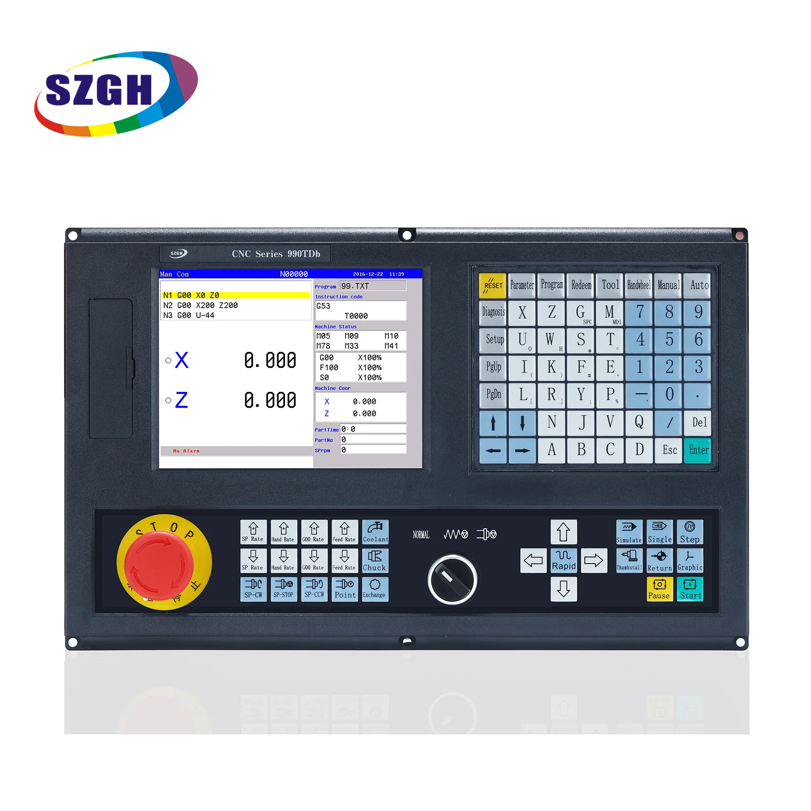 China  SZGH 2 axis cnc lathe controller unit with ATC PLC for lathe machine as gsk cnc controller