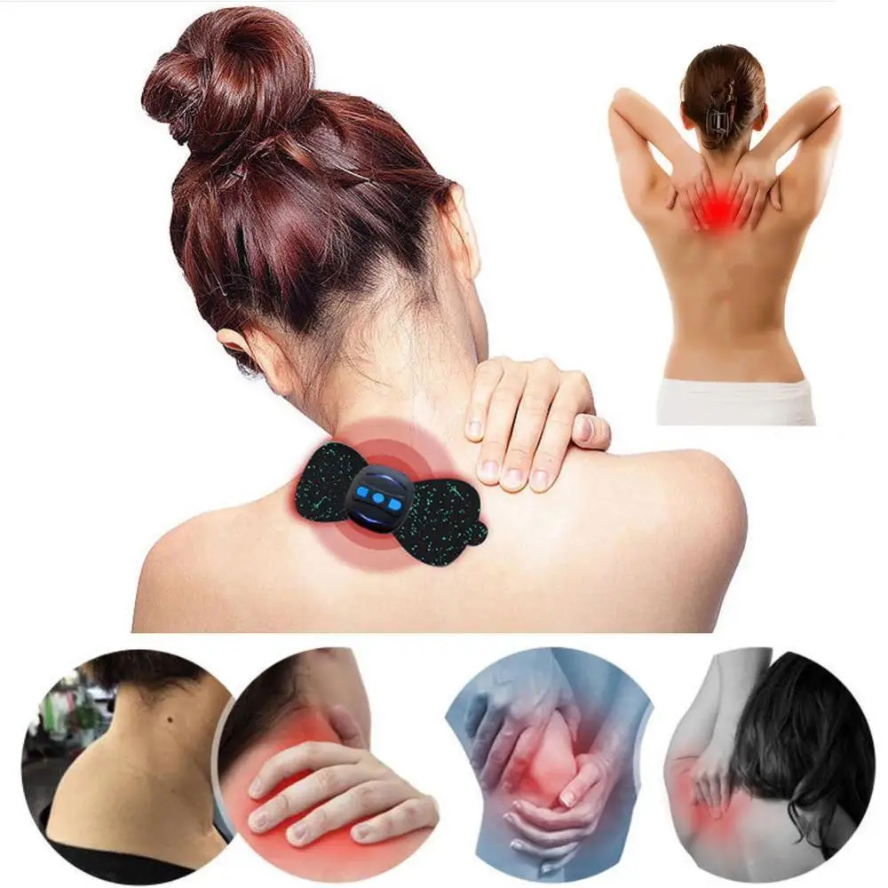 
New Mini Portable Charging Stimulator Pain Relief Massage Stickers Electric Neck Legs Waist Back Massagers 