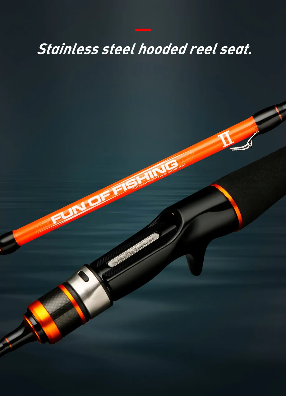 Hot Sale High Quality New Arrival 1.68m 1.8m 1.98m 2.1m Stainless Steel Reel Seat Lightweight Spinning/ Casting Fishing Rods