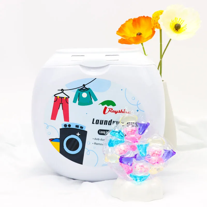 Beautiful 5 in 1 Laundry Pods Bitter Pod Child Safe  Fragrance Booster Beads Custom Private Brand Label 100 Pcs/box