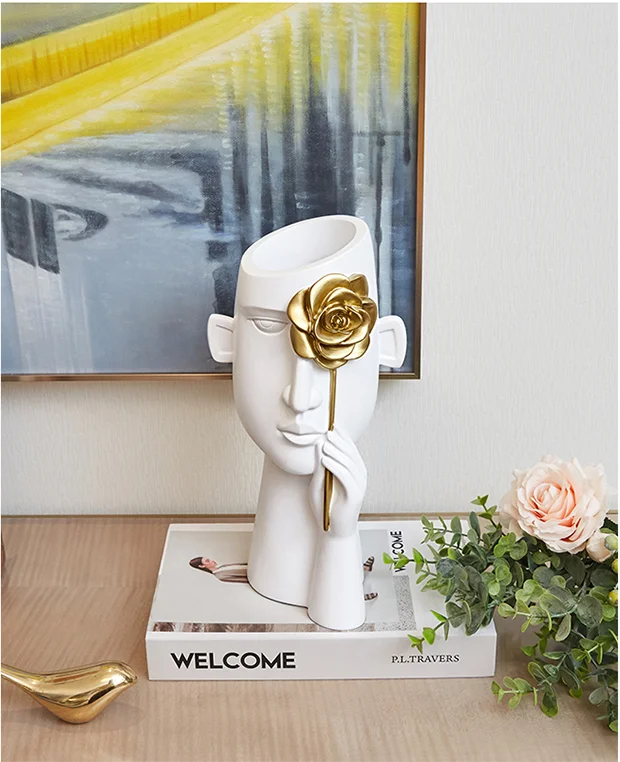 
Nordic creative resin vase decoration storage multi-purpose home decoration home decoration items 