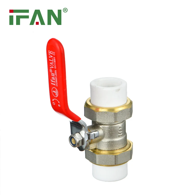 PPR Brass Ball Valve Price 20mm 25mm 32mm Water Control Plastic Ball Valve Gate PPR Brass Insert body ball valve
