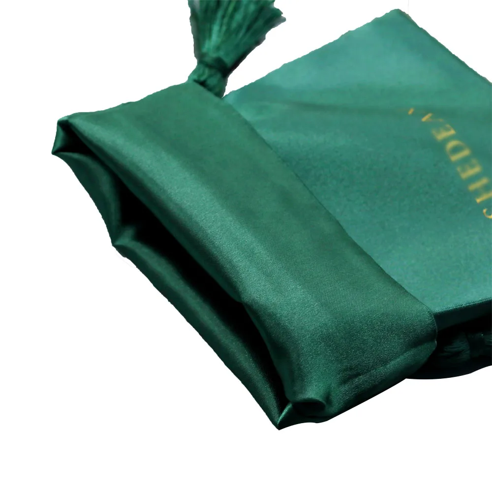 Satin Bag Manufacturing Custom Logo Satin Double-Layer Tassel High Quality Wig Bags