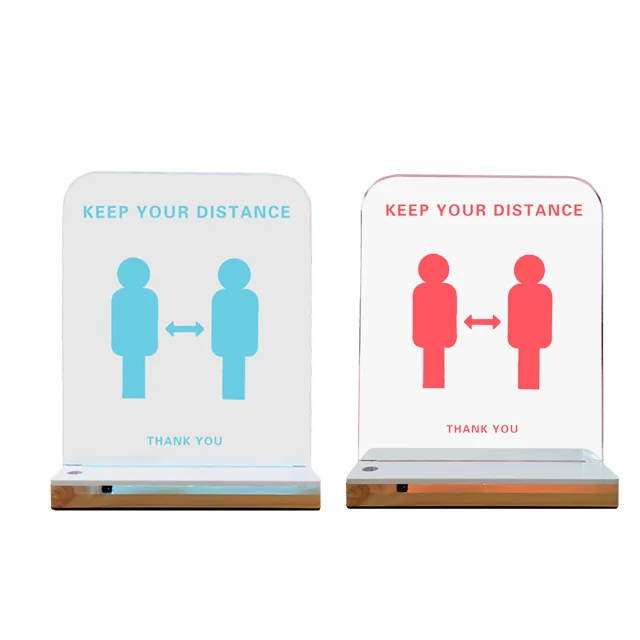 safe distance restaurant led sign board standing colorful led neon sign light box display