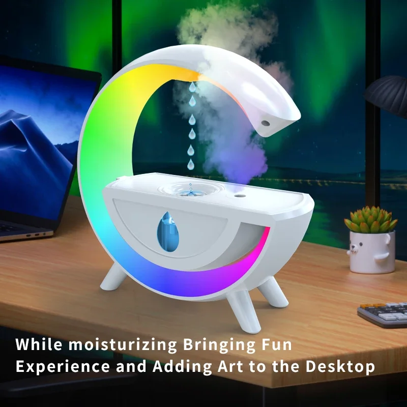 Wholesale Antigravity Droplet Colorful Atmosphere Light Air Humidifier Usb Household Water Drop Anti Gravity Humidifier Diffuser