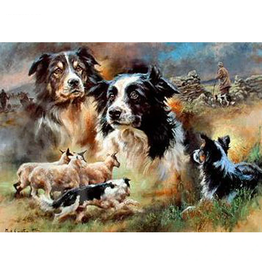 
Christmas hot sale wholesale 2020 diamond painting 40x50 cm border colly 