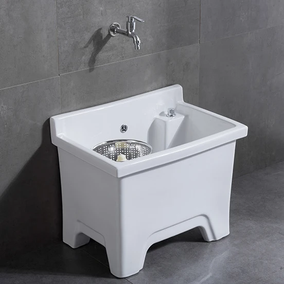 2022 Bathroom Sinks Deep Height Basins Vario Specifications Porcelain White Ceramic Mop Washroom Sink