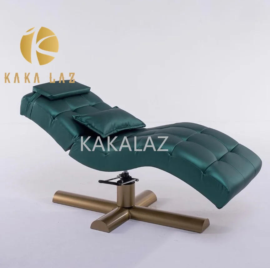 Золотая изогнутая кровать для ресниц массажный стол электрическая лица