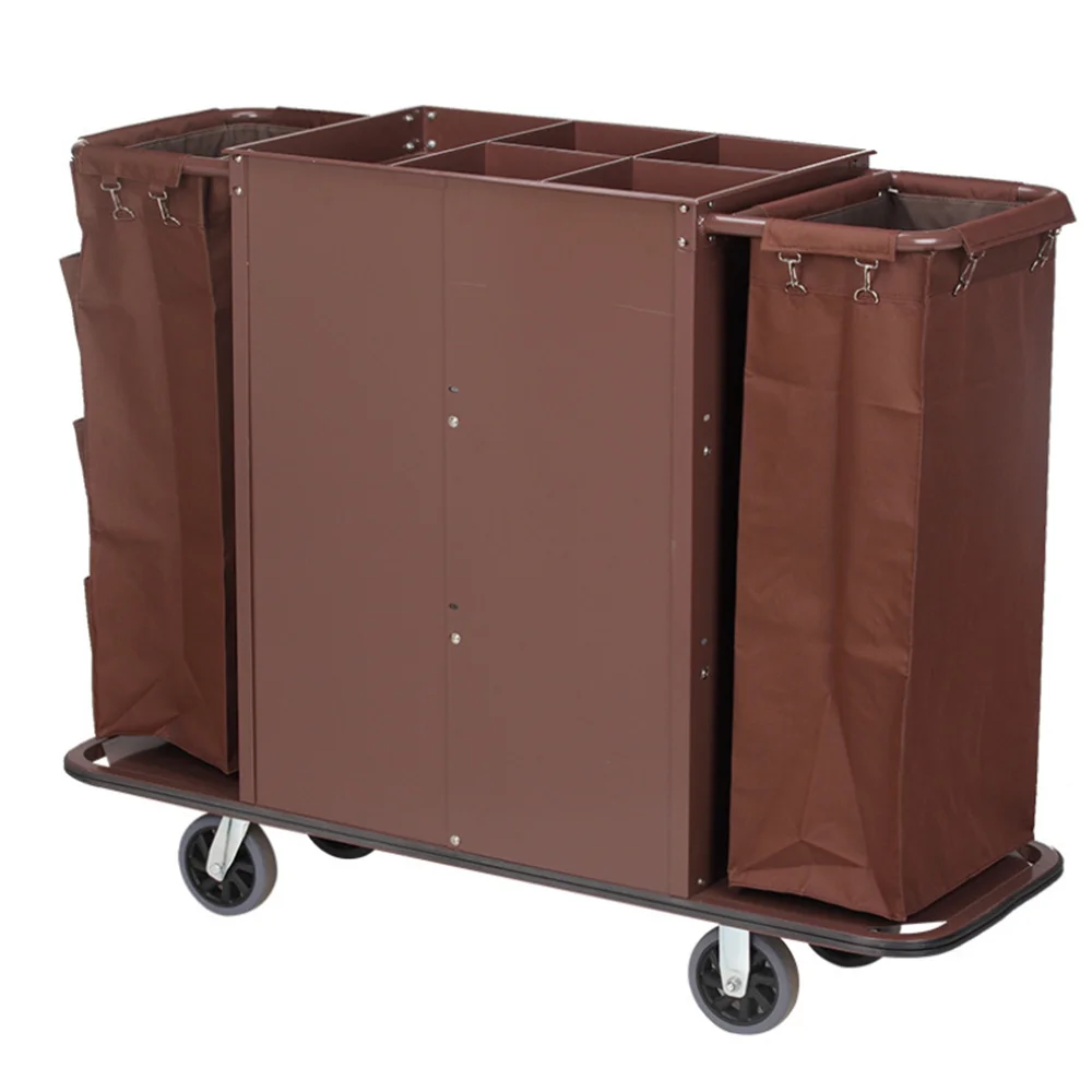 
High quality stainless steel hotel hospital housekeeping laundry cart trolley linen cart 