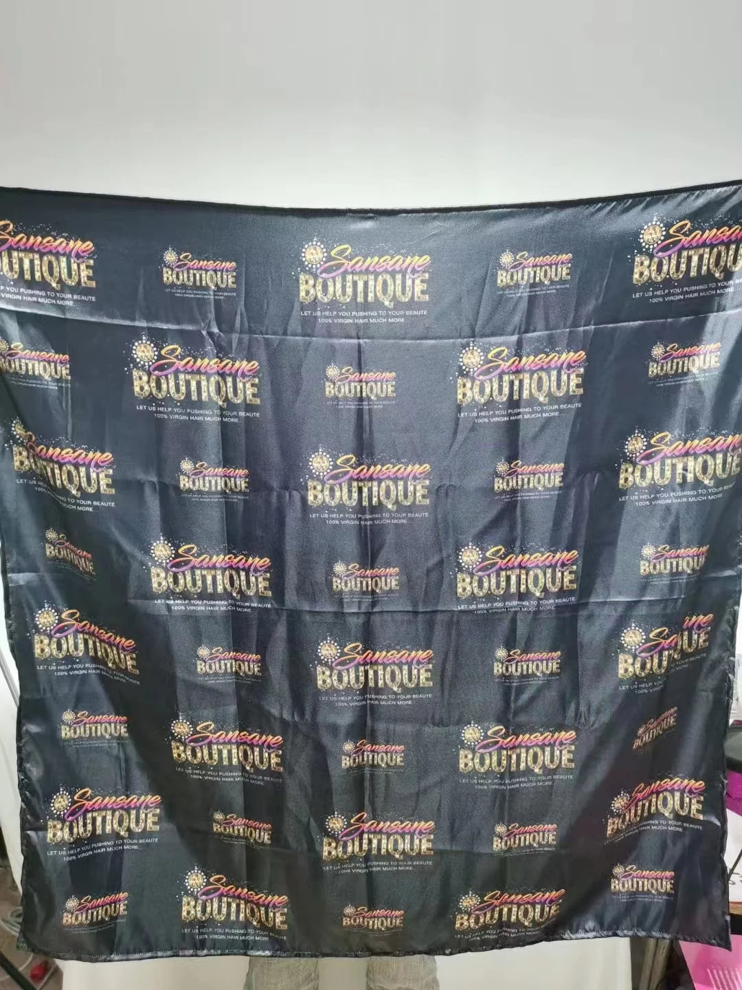 MOQ 1PCS custom your logo Live broadcast photo background cloth