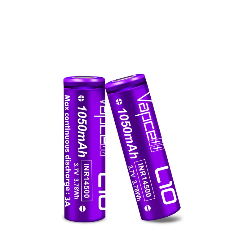 vapcell li-ion Battery 14500 Rechargeable battery 3.7V 14500 1050mah Electric toothbrush lithium-ion battery 14500