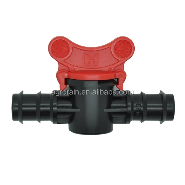 16mm plastic maxi valve barb control valve for Irrigation PE Pipe Drip Line MV0116 50pcs/pack
