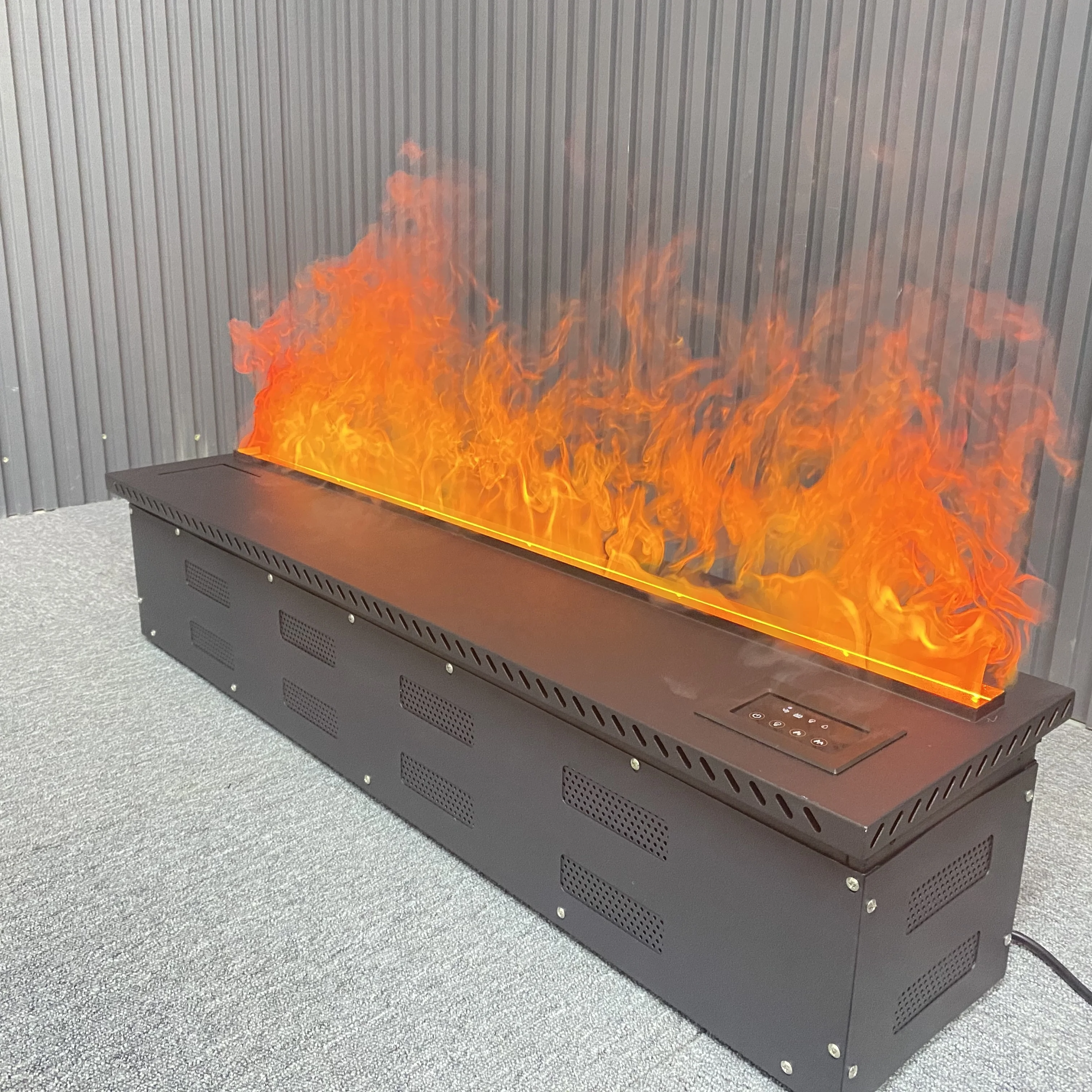 Holographic fireplace flame-like effect LED water vapor fireplace conforming to EU certification