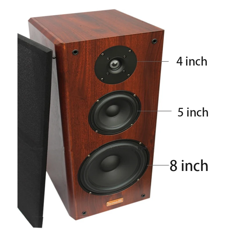 200W 8 Inch Bookshelf Speakers 7ohm Monitor Passive Fever Hifi Surround High Fidelity Home Audio Music Sound Amplifiers Speaker