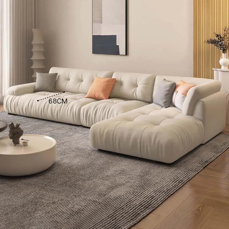 Wholesale Contemporary Soft Floor Couch Living Room Modular Home Furniture Sectional Leathaire Fabric Sofa