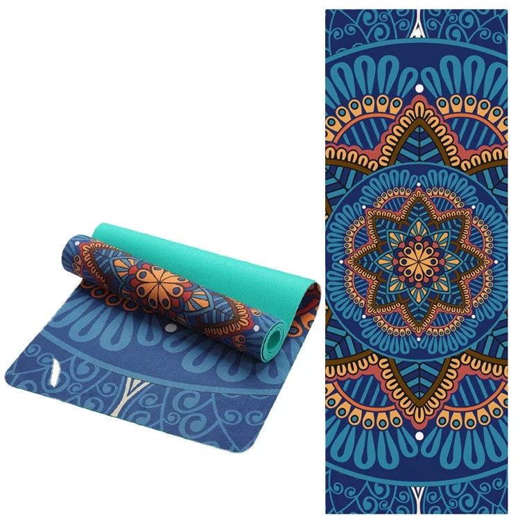 
Pilates Custom Printed Eco Non Slip High Quality Microfiber Suede TPE Yoga Mat 