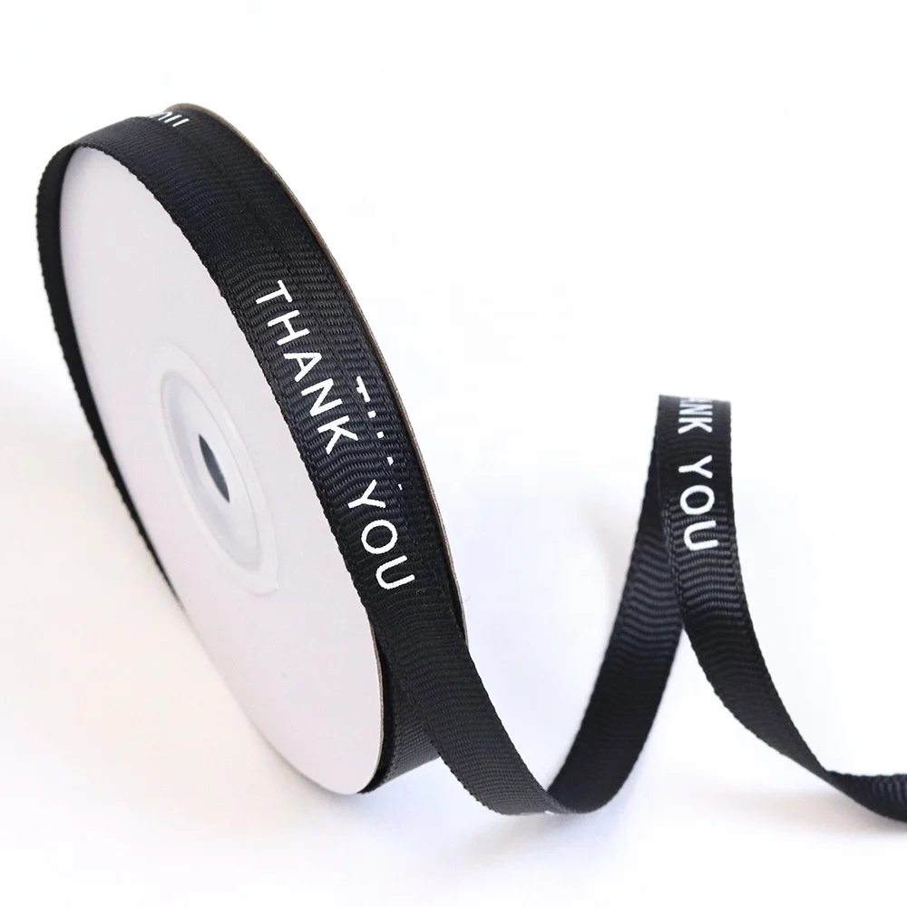 Wholesale Gross Grain Ribbon High Quality 116 Colors Custom Thermal Transfer Printing Logo Characters For Ribbon Grosgrain