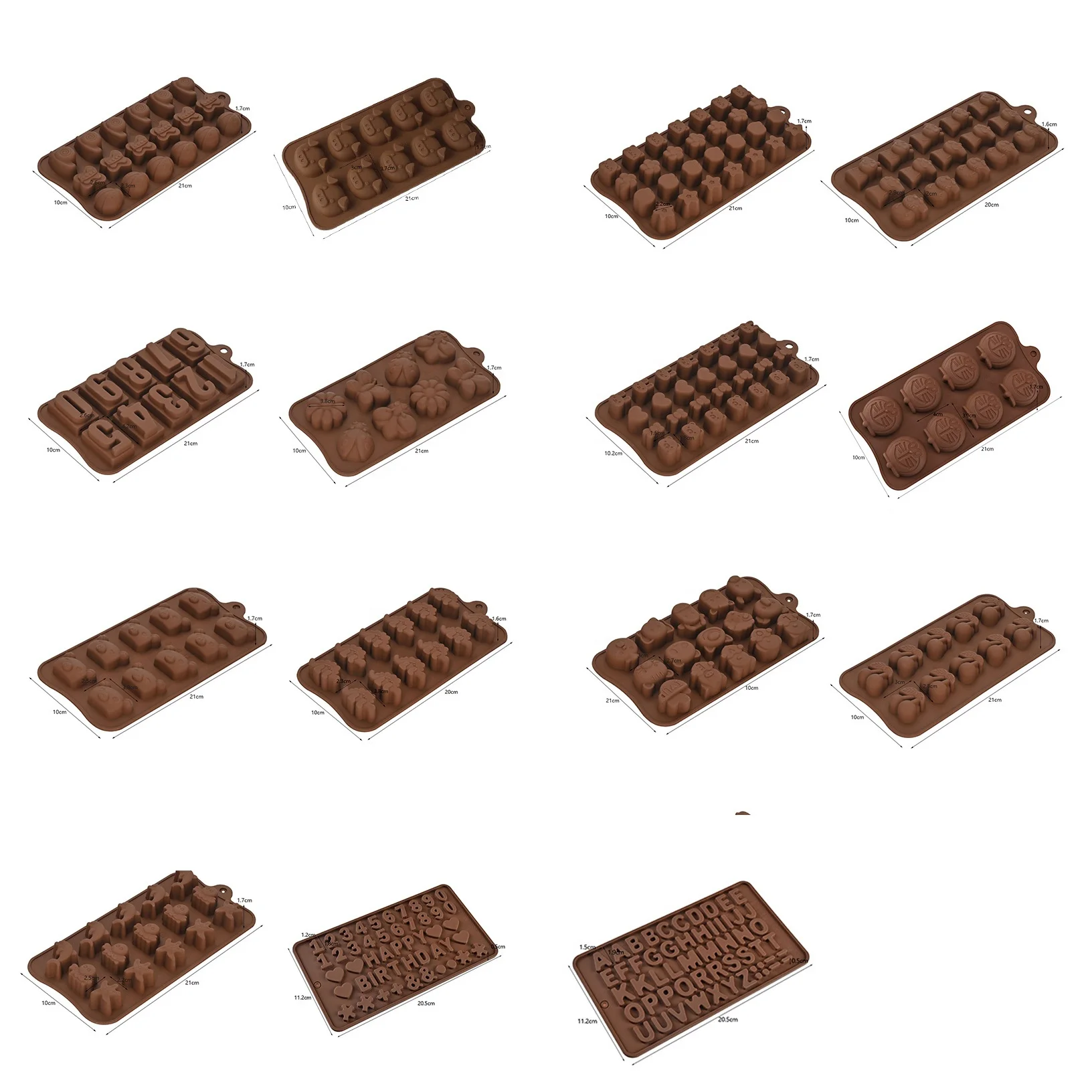 hot selling 6 holes gloomy bear shaped silicone cake mold non stick handmade 3D diy candle mould soap resin mold cake tools