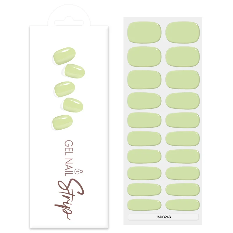 Factory Wholesale Gel Nail Stickers Semi-cured Polish Nail Art Wraps Beauty Manicure