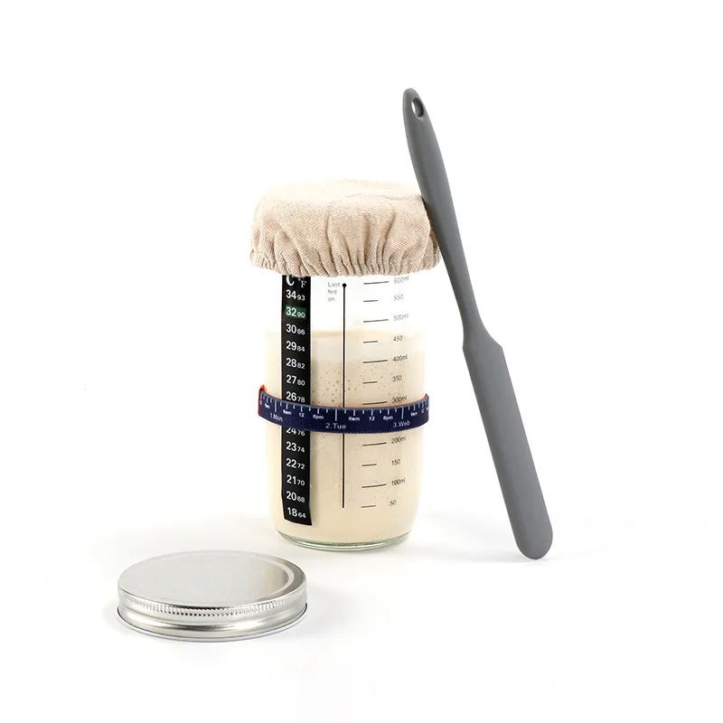 Sealed Glass Yeast Petri Dish Set with Scale and Lid Bottle for Fermentation of Natural Yeast