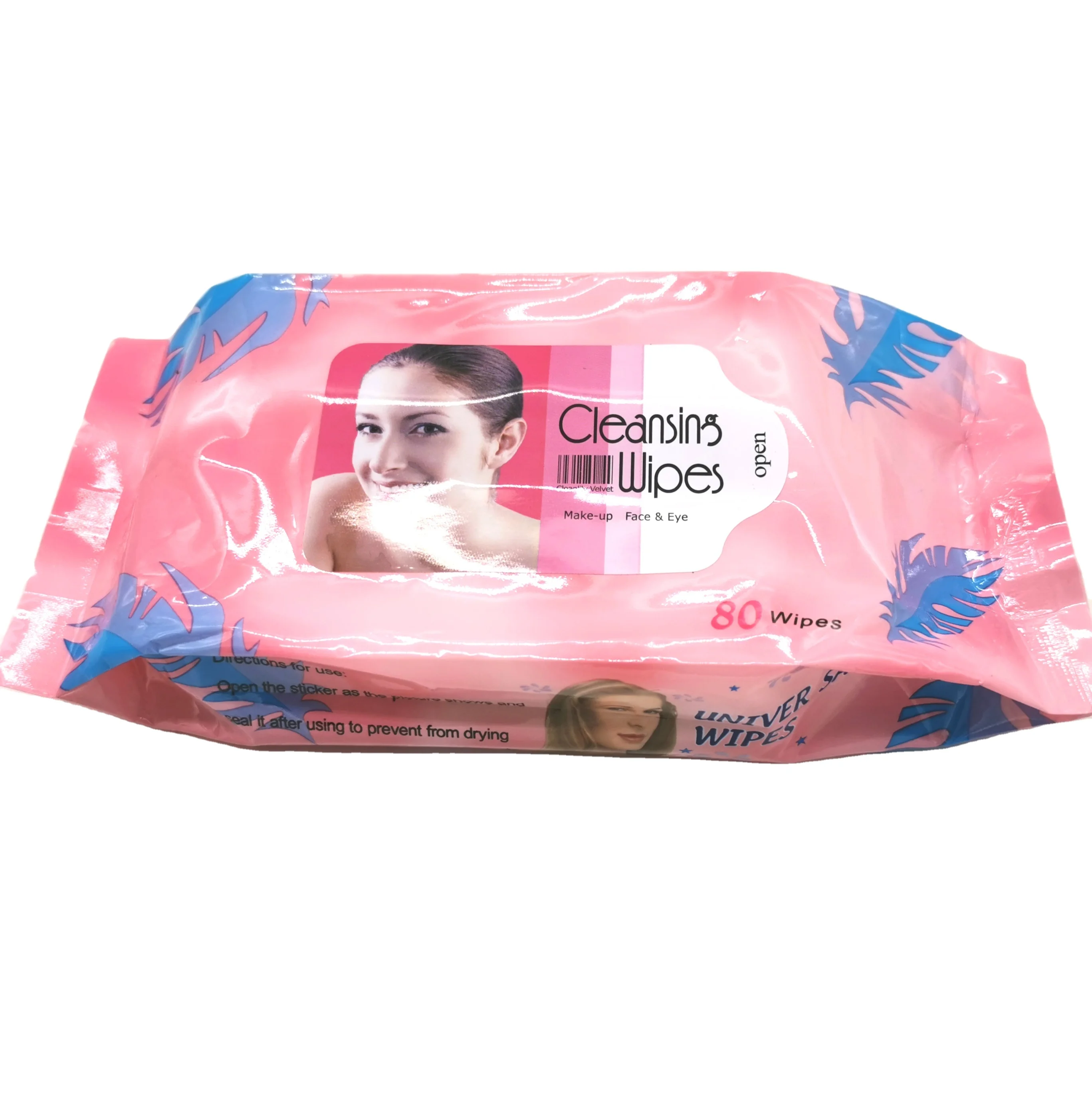60-120 pcs Customized lady care wet wipe alcohol free makeup remover wet Wipes