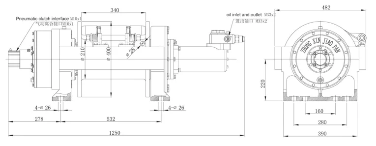 20 ton hydraulic winch with wire rope for truck planetary gear effort efficient factory direct