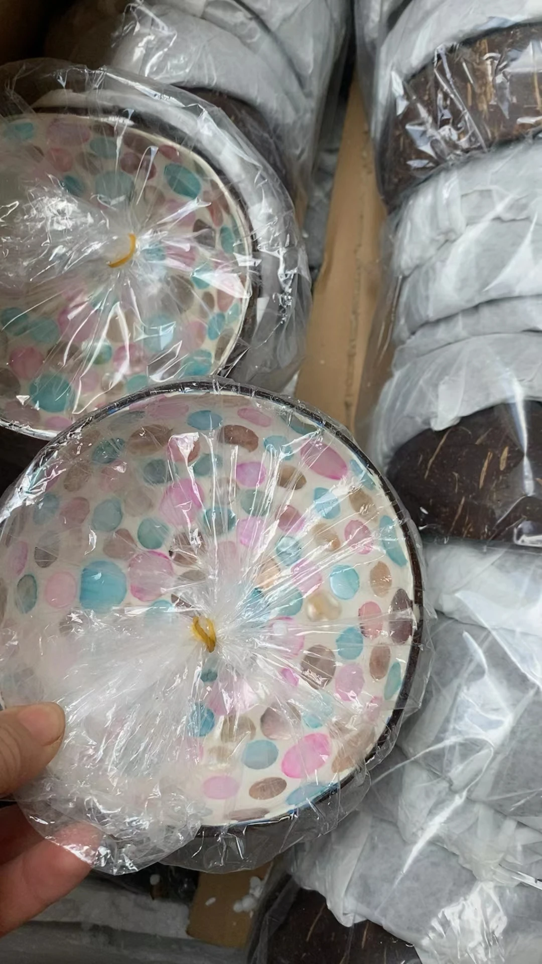 Hand-Carved  mother of pearl coco nut bowl for decora    mother of pearl bowl art coco bowl